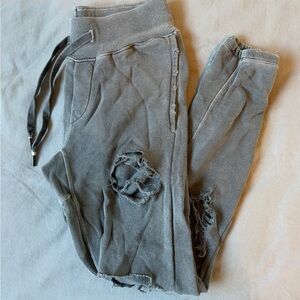 NSF Gray Distressed Sweatpants
